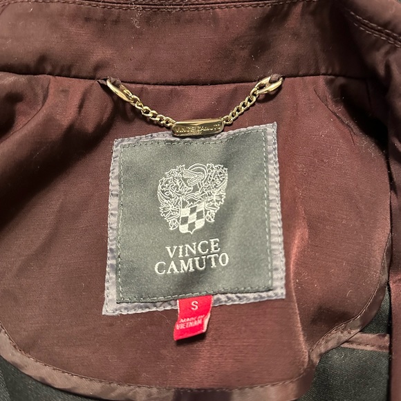 Vince Camaro Dark Purple Trench Coat Small - Picture 9 of 11